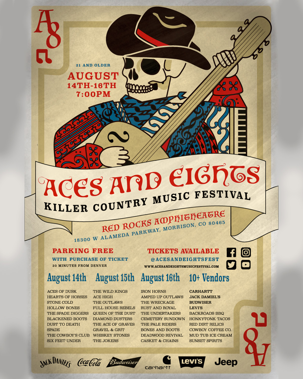 Aces and Eights Concert Poster