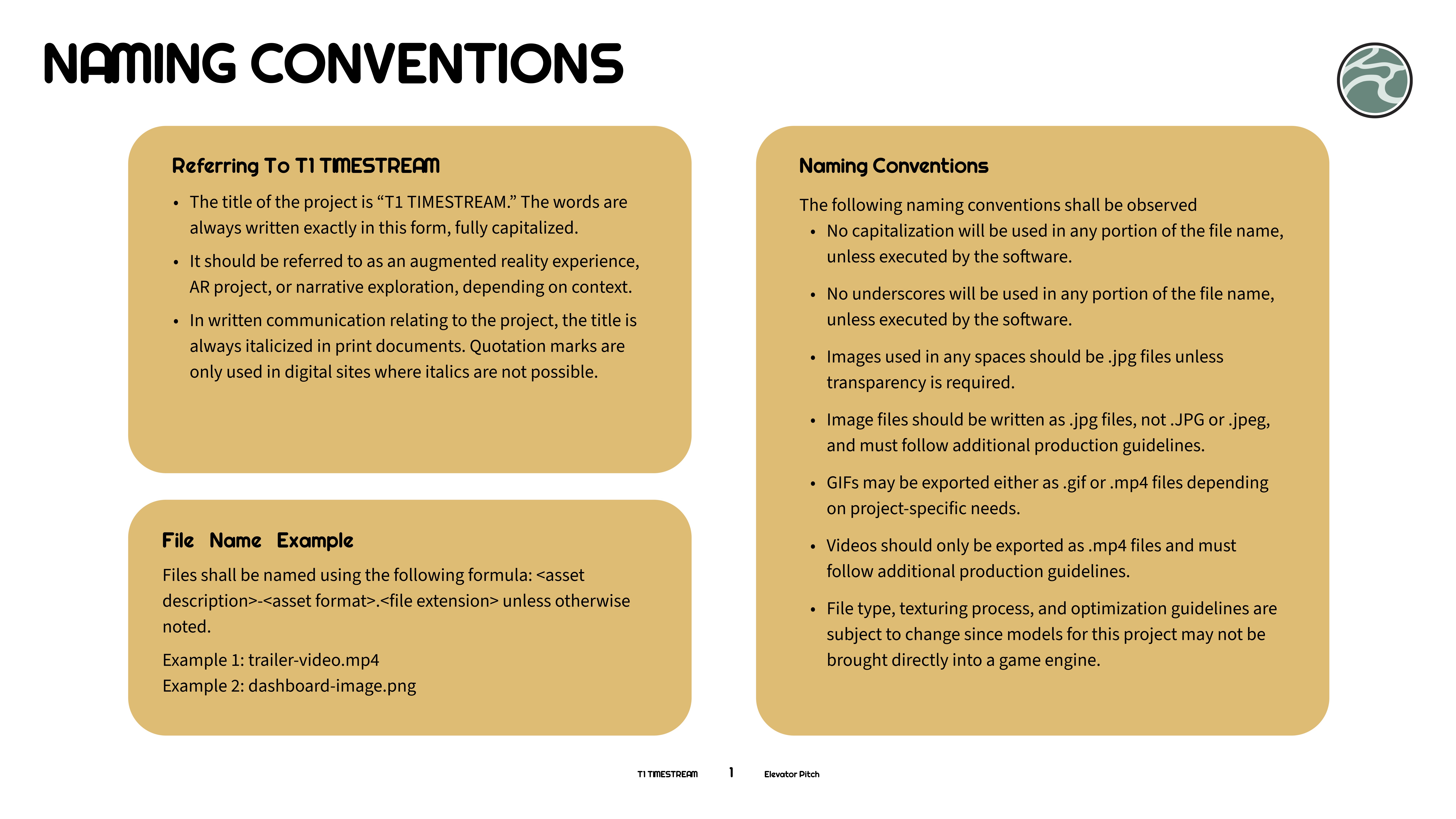 TimeStream Brand Guide Naming