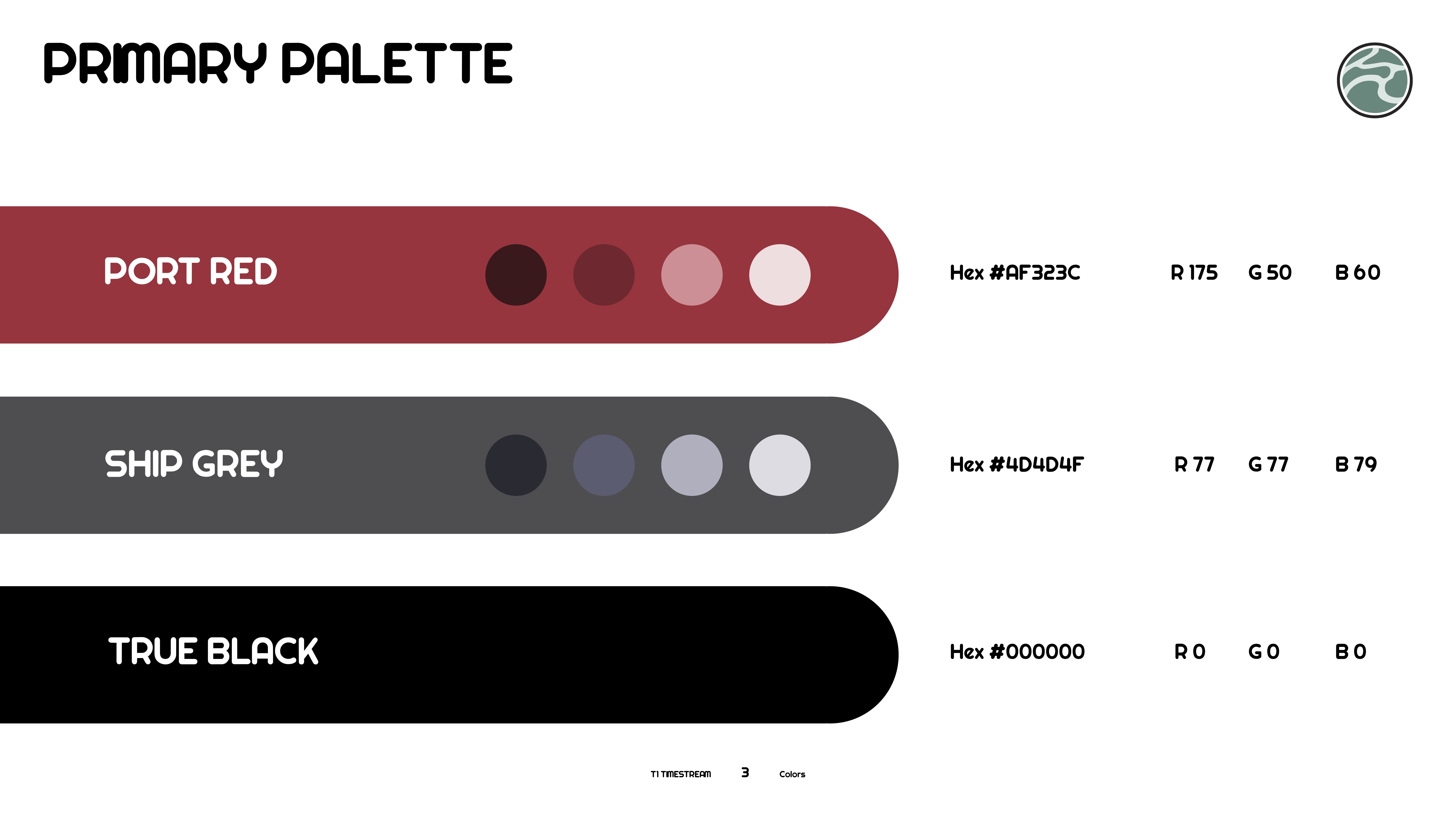 TimeStream Brand Guide Primary Colors